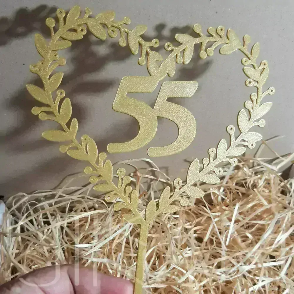 Číslice v květinovém srdci